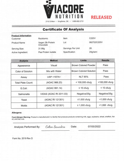 2lb Vegan Protein Chocolate – 28 servings